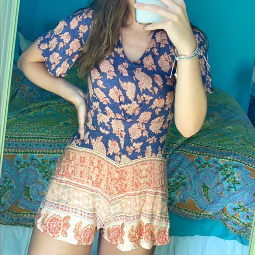 Floral print romper